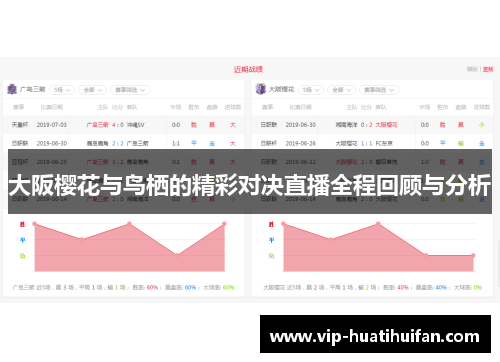 大阪樱花与鸟栖的精彩对决直播全程回顾与分析